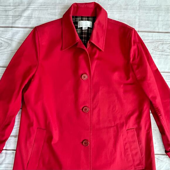 Vintage Talora trench coat jacket cotton lightweight fall  preppy minimalist XS - Picture 5 of 11